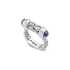 Samuel B. 18K & Silver Amethyst Bullet Ring
